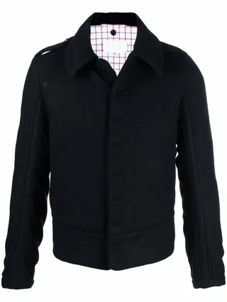 Four-Stitch Logo Wool Jacket