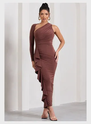 One Shoulder Cut Out Dress