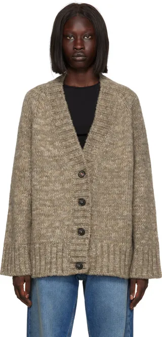 Maison Margiela Brown Botanical Dye Cardigan