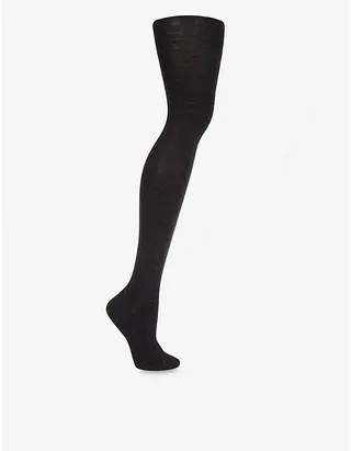 Womens Anth: Anthracite Merino-blend Tights