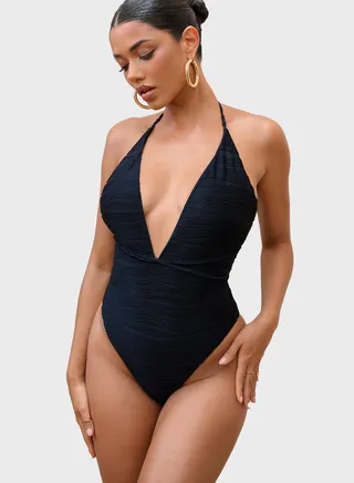 Plunge Neck Swimsuit