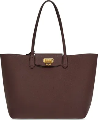 Gancini leather tote bag