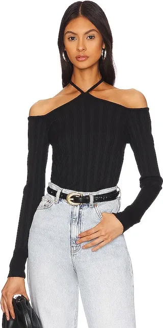 Mozza Halter Long Sleeve Top