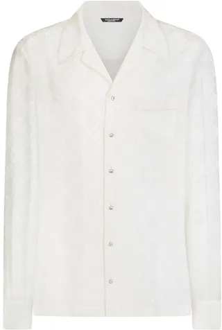 Logo Jacquard Pyjama Shirt