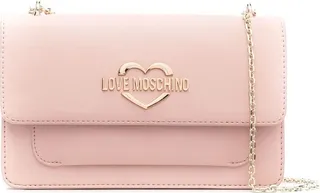 Logo Plaque Faux-Leather Shoulder Bag