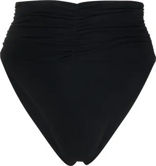 Ruched High-Waisted Bikini Bottoms