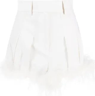 Feather-Trim Shorts