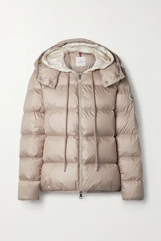 Moncler - Dronieres Hooded Convertible Quilted Shell Down Jacket - Neutrals