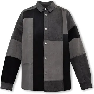 Ambush Patchwork Buttoned Denim Shirt Jacket