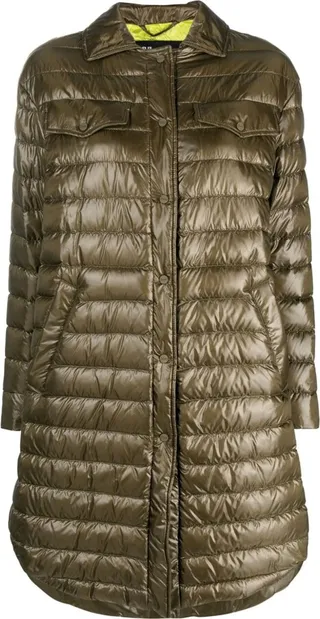 Curved Hem Puffer Coat