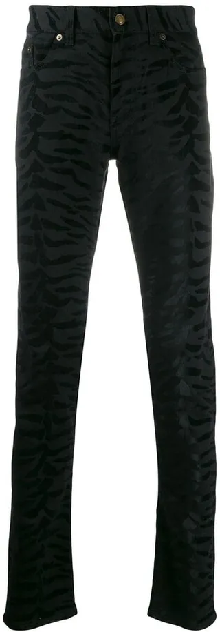 Zebra Printed Skinny Jeans