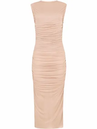 Ruched Mid-Length Dress