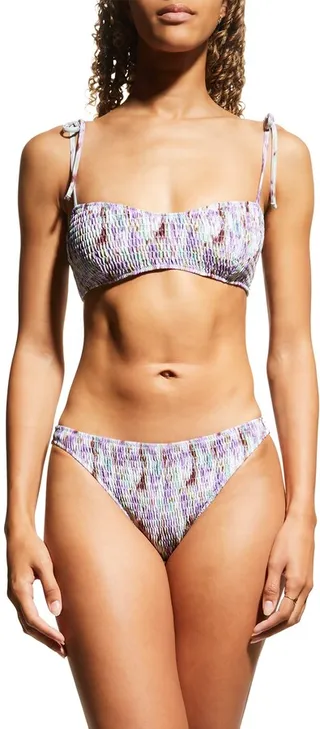 Valencia Smocked Bralette Bikini Top