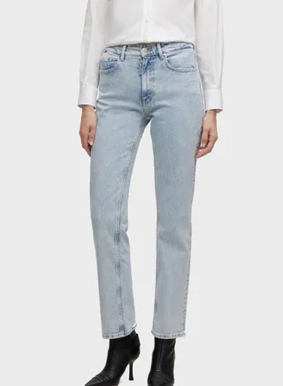High Waist Straight Jeans