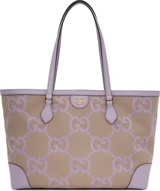 Gucci Purple & Beige Medium GG Ophidia Tote