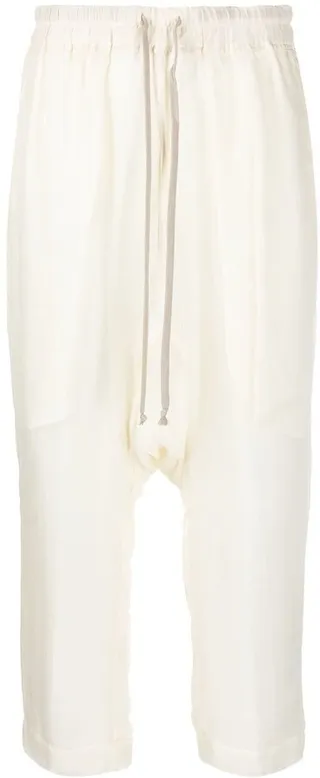 Cropped Drop-Crotch Trousers