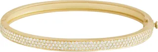 Women's 18K Yellow Gold Hinged Diamond Bracelet