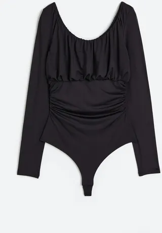 Gathered Thong Bodysuit