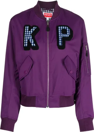 Logo-Patch Bomber Jacket