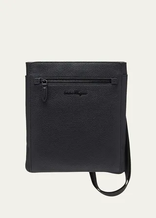 Men's Firenze Flat Leather Crossbody Bag