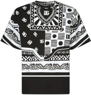 bandana print cotton T-shirt