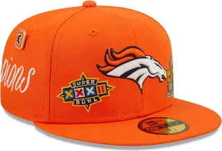 Men's New Era Orange Denver Broncos Historic Champs 59FIFTY Fitted Hat