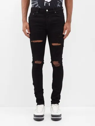 Thrasher Distressed Slim-leg Jeans