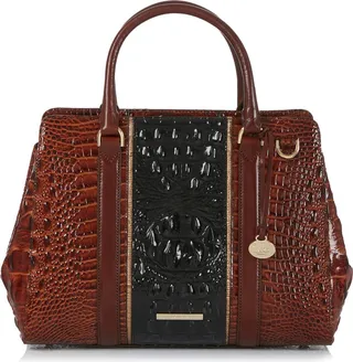 Small Finley Croc Embossed Leather Tote