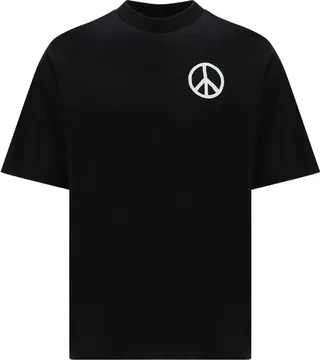 Marcelo Burlon County of Milan Crewneck Peace-Logo T-Shirt