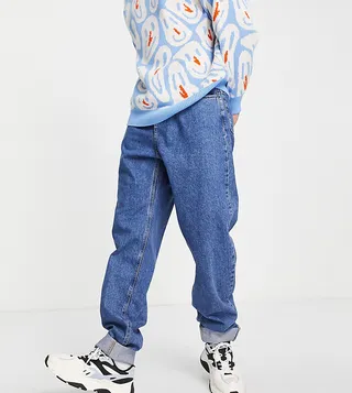 Reclaimed Vintage unisex 83' relaxed jeans in mid blue