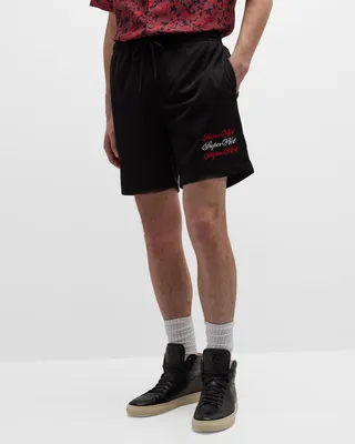 Men's Scripted Mesh Shorts