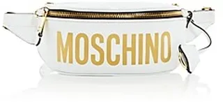 Moschino Logo Print Leather Belt Bag