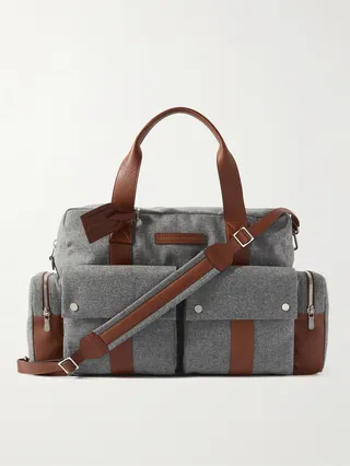Leather-Trimmed Felt Holdall