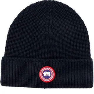 Navy Arctic Disc Wool Beanie Hat