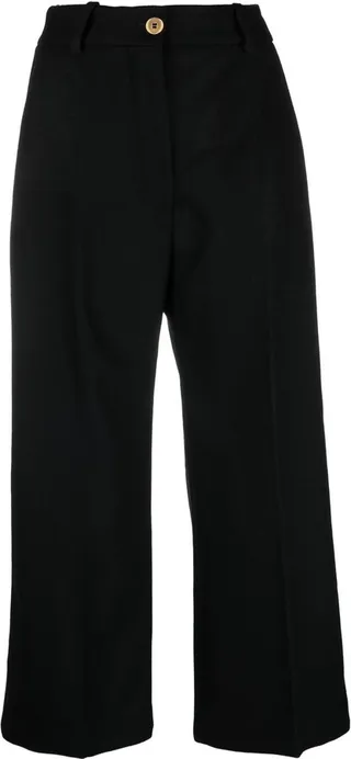Wide-Leg Cropped Trousers