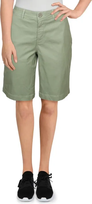 Womens Lift Tuck Technology Mid-Rise Bermuda Shorts