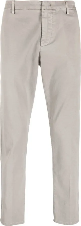 Mid-Rise Straight-Leg Trousers
