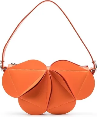 Origami leather shoulder bag
