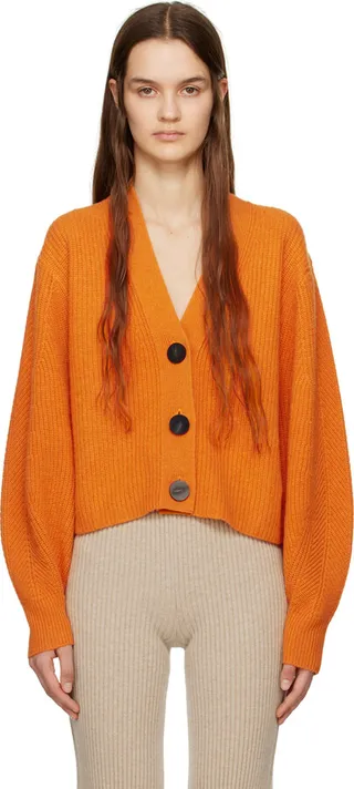 LISA YANG Orange 'The Minna' Cardigan