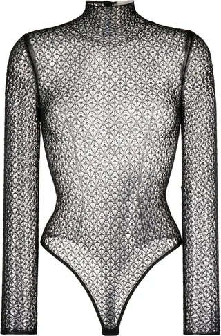 Fena diamond-lace bodysuit