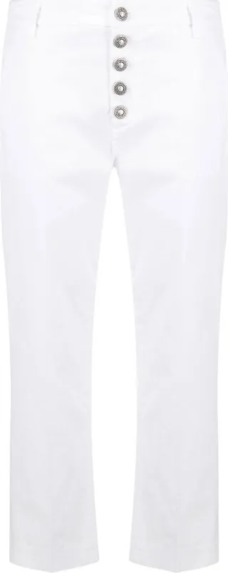 Straight-Leg Cropped Trousers