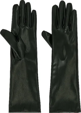 Faux Leather Gloves