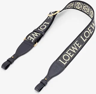 Deep Navy Anagram Logo-print Cotton-blend bag Strap