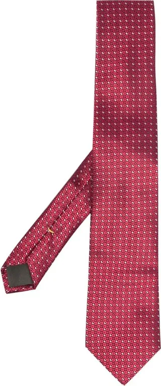 Floral-Embroidered Silk Tie
