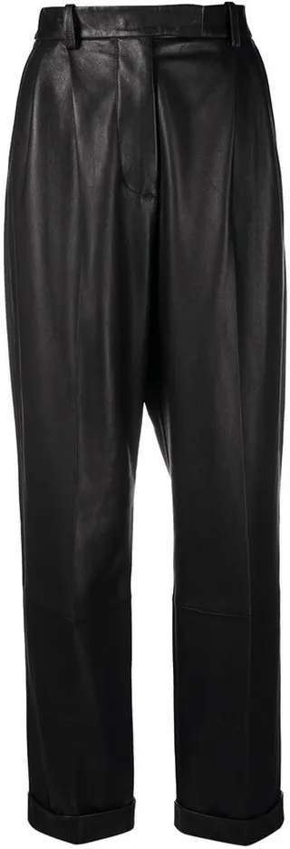 High-Waisted Cropped Trousers