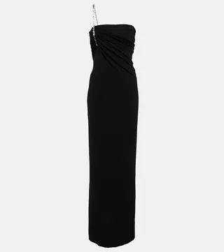 G Chain crepe gown