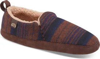Cobian Men's Borego Stripe Fleece-Lined Moccasin Slippers Men's Shoes