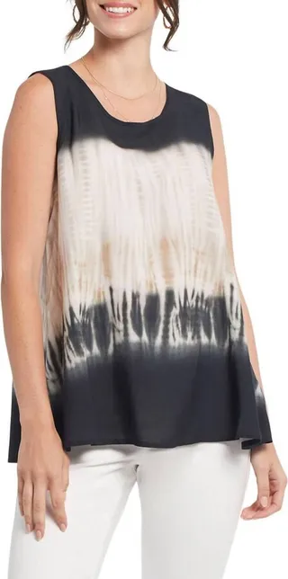 Sleeveless Swing Blouse in Warm Sand