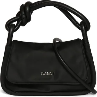 Knot flap over shoulder bag