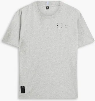 Appliquéd cotton-jersey T-shirt